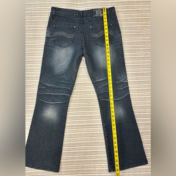 Men’s RVT Stretch Jeans Size 16½ Dark Wash Straight Leg Comfortable Fit - Picture 6 of 8